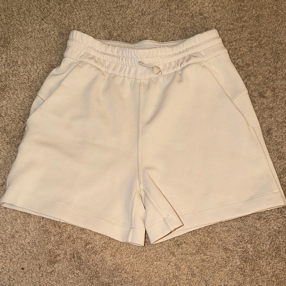 lululemon athletica High Waist Cream Shorts